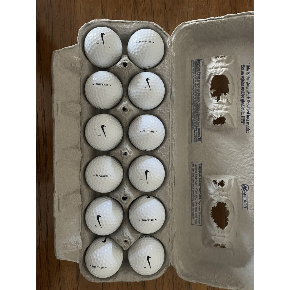 Nike SFT 2 Golf Balls Distance Long and Soft, 5A Mint Condition, 12 Pack